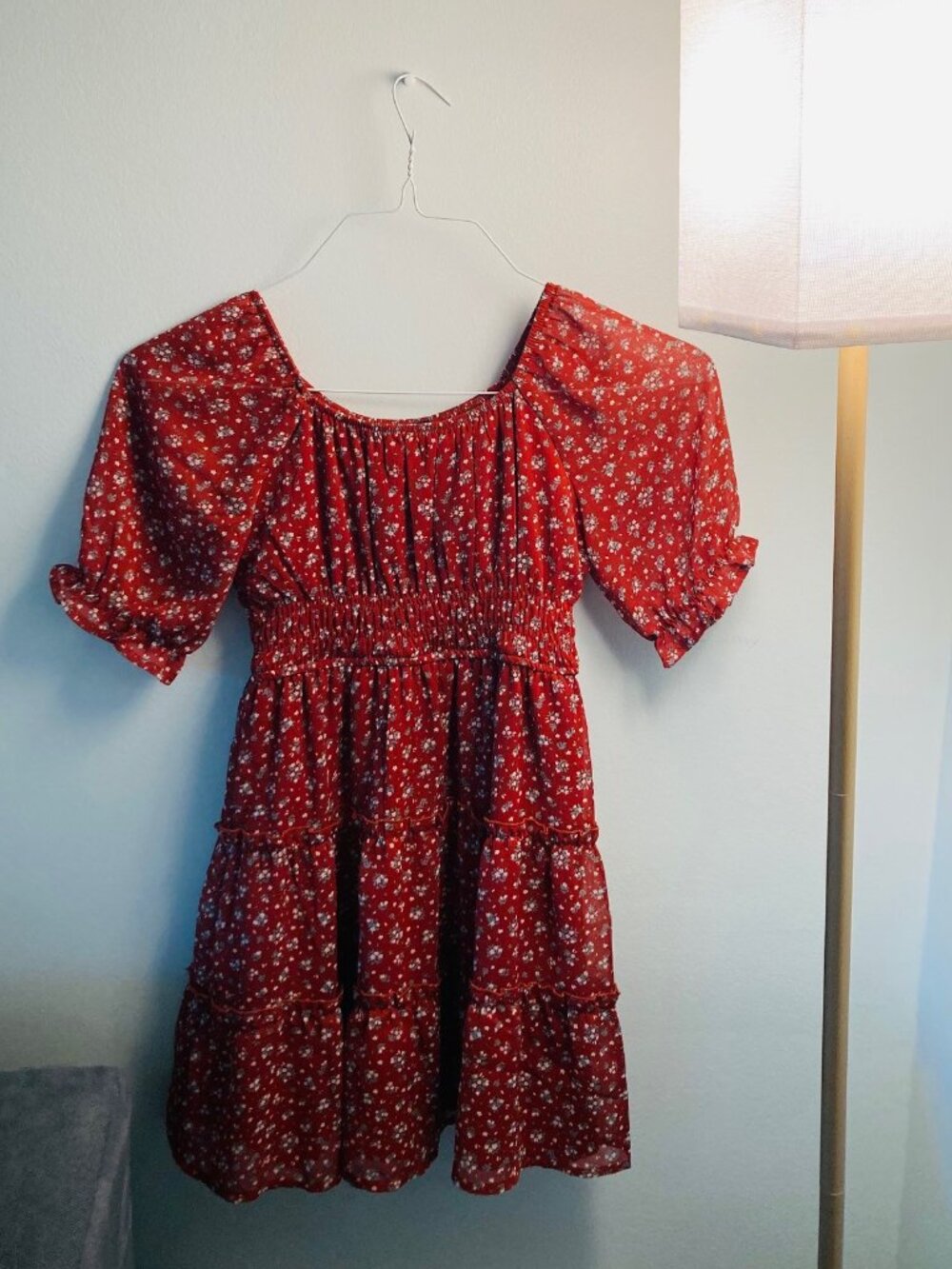 TRIXXI GIRL Red Floral Girls Party Dress
